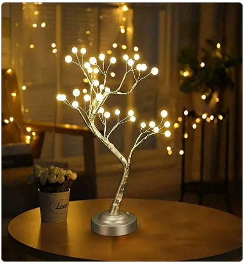 LAMPARA DECORATIVA BONSAI DORADO CLARO